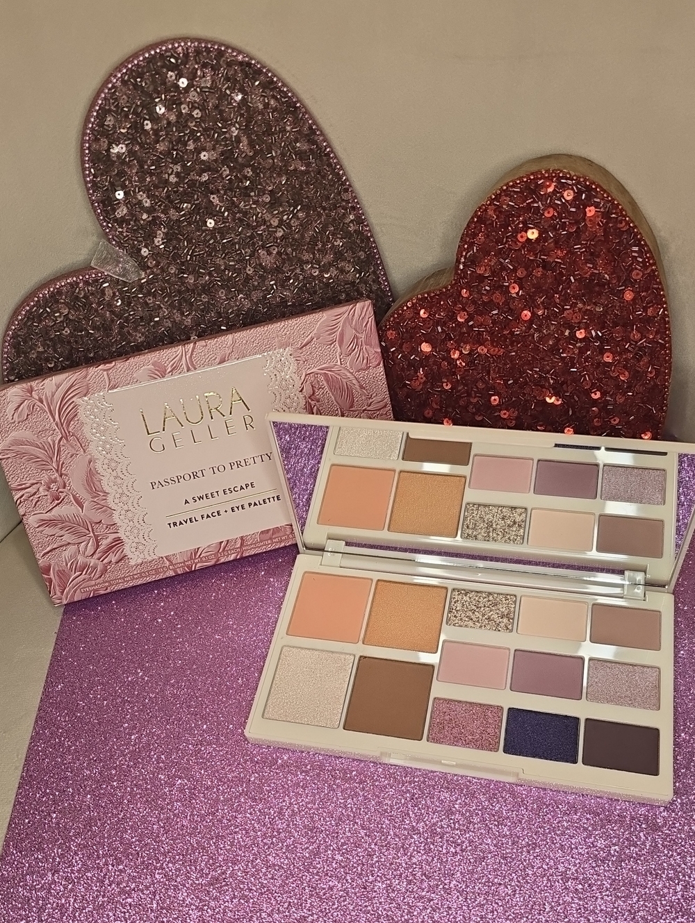 🎉HP🎉💖NWT💖 Laura Geller Eyeshadow & Face Palette in Pink, Purple, Gold